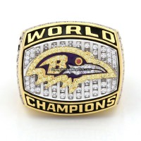 2000 Baltimore Ravens Super Bowl Ring (C.Z. Logo)